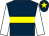 casaque portée par Mullins D.E. jockey du cheval de course FRANCO DE PORT, information pmu ZETURF