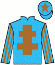 casaque portée par De Giles F. jockey du cheval de course VINO ROYALE, information pmu ZETURF