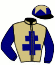 casaque portée par Lemaitre A. jockey du cheval de course RHYTHM N ROCK, information pmu ZETURF