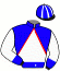 casaque portée par Bonne D. jockey du cheval de course BIANCA SISA, information pmu ZETURF