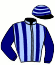 casaque portée par Leung K.C. jockey du cheval de course BLUE BARON, information pmu ZETURF