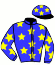 casaque portée par Vervloet N. jockey du cheval de course COMME IL FAUT (FR), information pmu ZETURF