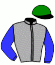 casaque portée par Saussaye V. jockey du cheval de course HERMES RONVILLAIS, information pmu ZETURF