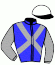 casaque portée par Demuynck Fre. jockey du cheval de course FLASH SPECIAL, information pmu ZETURF
