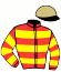 casaque portée par Den Dubbelden D. jockey du cheval de course IBIS ROCK, information pmu ZETURF