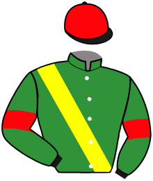 casaque portée par Ferreira N. jockey du cheval de course MIRAGE DEUX, information pmu ZETURF