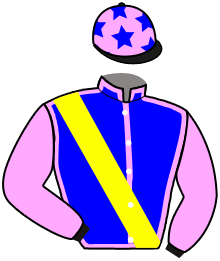 casaque portée par Romary Mlle M. jockey du cheval de course BELLE IMPRESSION, information pmu ZETURF casaque portée par Romary Mlle M. jockey du cheval de course BELLE IMPRESSION, information pmu ZETURF
