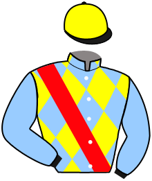 casaque portée par Bazire P. jockey du cheval de course ADWAN, information pmu ZETURF casaque portée par Bazire P. jockey du cheval de course ADWAN, information pmu ZETURF