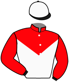 casaque portée par Gocciadoro A. jockey du cheval de course BANDERAS BI, information pmu ZETURF