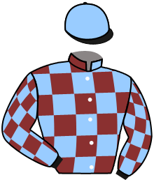 casaque portée par Poincot Chr. jockey du cheval de course JOLY DE CIERGUES, information pmu ZETURF