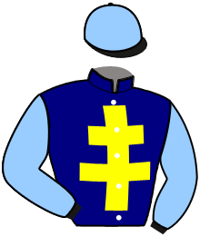 casaque portée par Monclin J. Ph. jockey du cheval de course KAWAII PURA VIDA, information pmu ZETURF