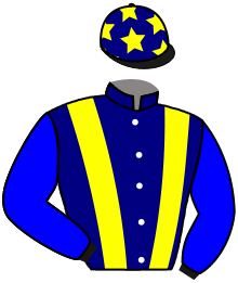 casaque portée par Veron F. jockey du cheval de course ASSIER, information pmu ZETURF