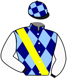 casaque portée par Mekouche Mlle A. jockey du cheval de course PARABAK, information pmu ZETURF