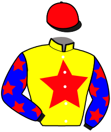 casaque portée par Criado M. jockey du cheval de course KROONER D'ORION, information pmu ZETURF