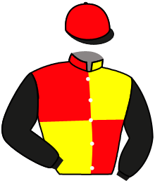 casaque portée par Madamet A. jockey du cheval de course QUE VENDRA, information pmu ZETURF