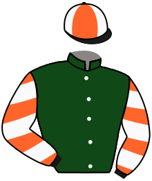 casaque portée par Besnier H. jockey du cheval de course AMI SOLEDAD, information pmu ZETURF
