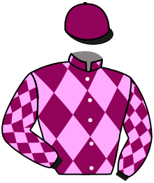casaque portée par Boisseau L. jockey du cheval de course MON IDOLE, information pmu ZETURF