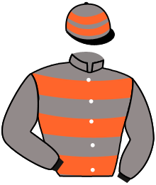 casaque portée par Grosbois Chr. jockey du cheval de course STANTO, information pmu ZETURF
