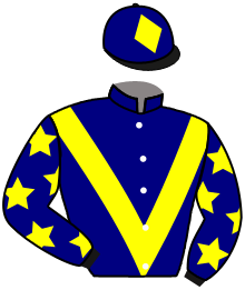 casaque portée par Molins Mme Amb. jockey du cheval de course SCORCH, information pmu ZETURF