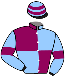 casaque portée par Mangione R. jockey du cheval de course STARS AND AWAY, information pmu ZETURF