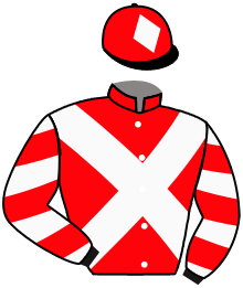 casaque portée par Romary Mlle M. jockey du cheval de course SHADE, information pmu ZETURF