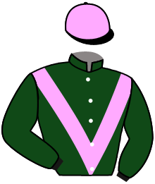 casaque portée par Merou Mlle A. jockey du cheval de course NEVER DIES, information pmu ZETURF