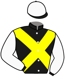 casaque portée par Foulon M. jockey du cheval de course OLIVA, information pmu ZETURF