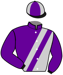 casaque portée par Vogt Mlle S. jockey du cheval de course ALPENJAGER, information pmu ZETURF