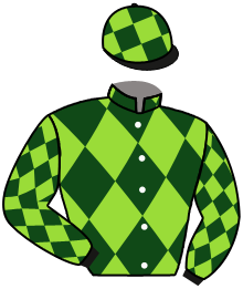 casaque portée par Molins Mme Amb. jockey du cheval de course ZELICA, information pmu ZETURF