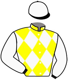 casaque portée par Crastus A. jockey du cheval de course ANAHERA, information pmu ZETURF