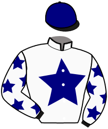 casaque portée par Bonnefoy A. jockey du cheval de course IZIA NINI, information pmu ZETURF