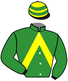 casaque portée par Briand Thé. jockey du cheval de course ISA DE TOUCHYVON, information pmu ZETURF