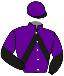 casaque portée par Lerenard L. jockey du cheval de course LAPON DE BERTRANGE, information pmu ZETURF