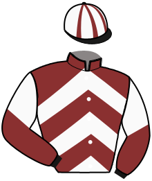 casaque portée par Asselie J. jockey du cheval de course LOOSER ROMO, information pmu ZETURF
