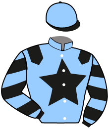 casaque portée par Gelormini G. jockey du cheval de course JAZZIE DE BERLES, information pmu ZETURF