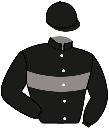 casaque portée par Koubiche L. jockey du cheval de course JUSTICE BRICKELL, information pmu ZETURF