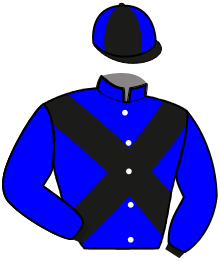 casaque portée par Ouvrie T. jockey du cheval de course LAZULITA, information pmu ZETURF