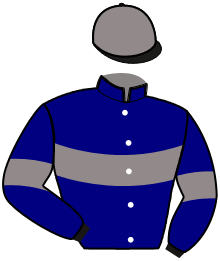 casaque portée par Verriere L. jockey du cheval de course KINGSLEY, information pmu ZETURF