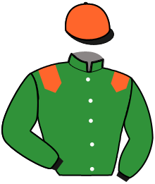casaque portée par Collette A. jockey du cheval de course LOLITA DE MIELOUI, information pmu ZETURF