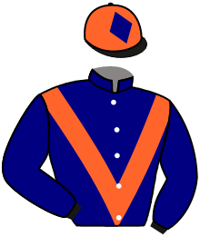 casaque portée par Madamet A. jockey du cheval de course LA VENEZZIA, information pmu ZETURF