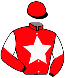 casaque portée par De Giles F. jockey du cheval de course ITE MISSA EST, information pmu ZETURF