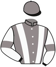 casaque portée par Gutierrez Val A. jockey du cheval de course DEWSBURY, information pmu ZETURF