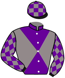 casaque portée par Romary Mlle M. jockey du cheval de course POULICHETTE, information pmu ZETURF casaque portée par Romary Mlle M. jockey du cheval de course POULICHETTE, information pmu ZETURF
