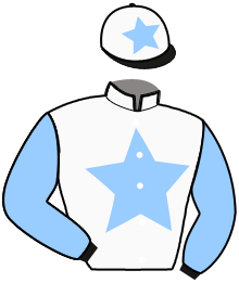 casaque portée par D'alessandro V. jockey du cheval de course AMPIA MEDE SM, information pmu ZETURF