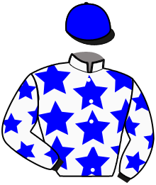 casaque portée par Derieux R. jockey du cheval de course GO ON BOY, information pmu ZETURF