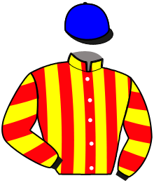 casaque portée par Briand Thé. jockey du cheval de course MISTER BARRA, information pmu ZETURF