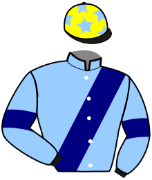casaque portée par Castaing Mathieu Mme C. jockey du cheval de course ICE DREAM KERUZOC, information pmu ZETURF