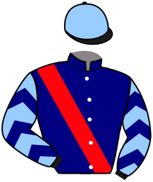 casaque portée par Hardouin E. jockey du cheval de course AIR DE SAMBA, information pmu ZETURF