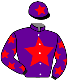 casaque portée par Trolley De Prevaux G. jockey du cheval de course ALPHA JET, information pmu ZETURF