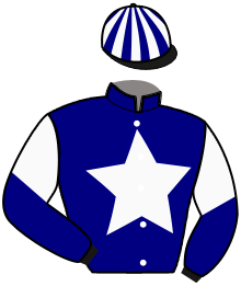 casaque portée par Dromigny T. jockey du cheval de course LOVE ME DE CERISY, information pmu ZETURF